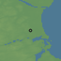 Shaded relief of the 47 km around Veddum, drawn from the GMTED2010 grid