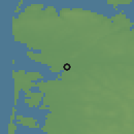 Shaded relief of the 47 km around Vemb, drawn from the GMTED2010 grid
