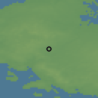 Shaded relief of the 47 km around Verninge, drawn from the GMTED2010 grid