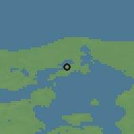 Shaded relief of the 47 km around Vesløs, drawn from the GMTED2010 grid
