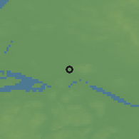 Shaded relief of the 47 km around Vestbjerg, drawn from the GMTED2010 grid
