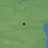 Shaded relief of the 47 km around Borum, drawn from the GMTED2010 grid