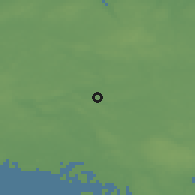 Shaded relief of the 47 km around Vetterslev, drawn from the GMTED2010 grid