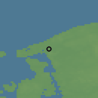 Shaded relief of the 47 km around Vinderød, drawn from the GMTED2010 grid