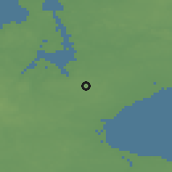 Shaded relief of the 47 km around Vindinge, drawn from the GMTED2010 grid
