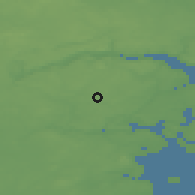 Shaded relief of the 47 km around Viuf, drawn from the GMTED2010 grid