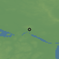 Shaded relief of the 47 km around Vodskov, drawn from the GMTED2010 grid
