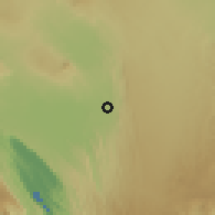 Shaded relief of the 60 km around Dorra, drawn from the GMTED2010 grid