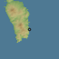 Shaded relief of the 59 km around La Plaine, drawn from the GMTED2010 grid