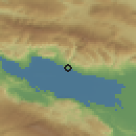 Shaded relief of the 59 km around Los Ríos, drawn from the GMTED2010 grid