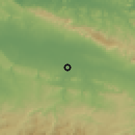 Shaded relief of the 59 km around Mao, drawn from the GMTED2010 grid