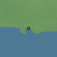 Shaded relief of the 59 km around Boca Chica, drawn from the GMTED2010 grid