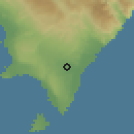 Shaded relief of the 59 km around Oviedo, drawn from the GMTED2010 grid