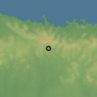 Shaded relief of the 59 km around Pedro Sánchez, drawn from the GMTED2010 grid