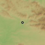 Shaded relief of the 59 km around Pedro Santana, drawn from the GMTED2010 grid