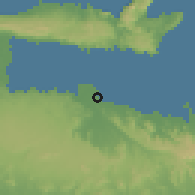 Shaded relief of the 59 km around Sabana de la Mar, drawn from the GMTED2010 grid