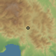 Shaded relief of the 59 km around Sabana Larga, drawn from the GMTED2010 grid