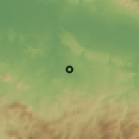 Shaded relief of the 59 km around Sabaneta, drawn from the GMTED2010 grid