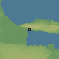 Shaded relief of the 59 km around Sánchez, drawn from the GMTED2010 grid