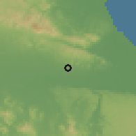 Shaded relief of the 59 km around Castillo, drawn from the GMTED2010 grid