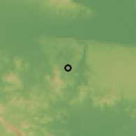 Shaded relief of the 59 km around Cevicos, drawn from the GMTED2010 grid