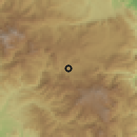 Shaded relief of the 59 km around Constanza, drawn from the GMTED2010 grid