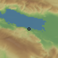 Shaded relief of the 59 km around Duvergé, drawn from the GMTED2010 grid