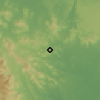 Shaded relief of the 59 km around Esperalvillo, drawn from the GMTED2010 grid