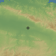 Shaded relief of the 59 km around Esperanza, drawn from the GMTED2010 grid