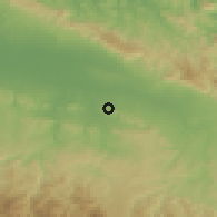 Shaded relief of the 59 km around Guatapanal, drawn from the GMTED2010 grid