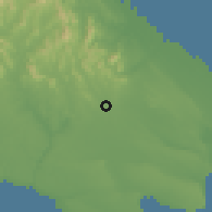 Shaded relief of the 59 km around Higüey, drawn from the GMTED2010 grid
