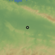 Shaded relief of the 59 km around Jaibón de Pueblo Nuevo, drawn from the GMTED2010 grid