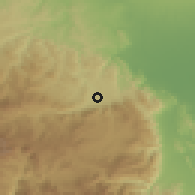 Shaded relief of the 59 km around Jarabacoa, drawn from the GMTED2010 grid
