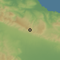 Shaded relief of the 59 km around José Contreras, drawn from the GMTED2010 grid