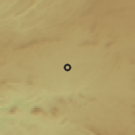 Shaded relief of the 60 km around Lucala, drawn from the GMTED2010 grid