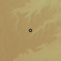 Shaded relief of the 60 km around Massango, drawn from the GMTED2010 grid
