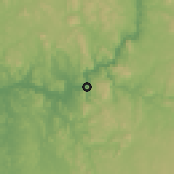 Shaded relief of the 60 km around Nóqui, drawn from the GMTED2010 grid