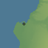 Shaded relief of the 59 km around Tombua, drawn from the GMTED2010 grid
