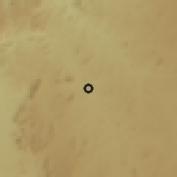 Shaded relief of the 60 km around Caimbambo, drawn from the GMTED2010 grid