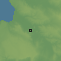 Shaded relief of the 60 km around Funda, drawn from the GMTED2010 grid