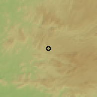 Shaded relief of the 60 km around Golungo Alto, drawn from the GMTED2010 grid