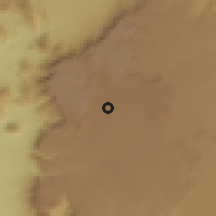 Shaded relief of the 59 km around Humpata, drawn from the GMTED2010 grid