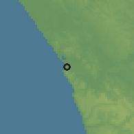 Shaded relief of the 60 km around Lândana, drawn from the GMTED2010 grid