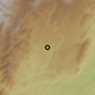 Shaded relief of the 60 km around Tulcán, drawn from the GMTED2010 grid