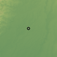 Shaded relief of the 60 km around Velasco Ibarra, drawn from the GMTED2010 grid