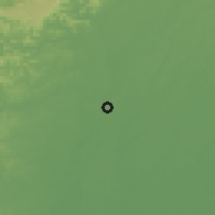 Shaded relief of the 60 km around Balzar, drawn from the GMTED2010 grid