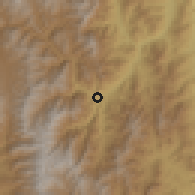 Shaded relief of the 60 km around Zamora, drawn from the GMTED2010 grid