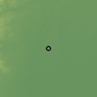 Shaded relief of the 60 km around Buena Fé, drawn from the GMTED2010 grid