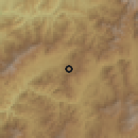 Shaded relief of the 60 km around Catacocha, drawn from the GMTED2010 grid
