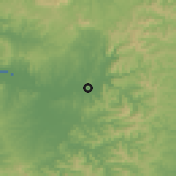 Shaded relief of the 60 km around Chone, drawn from the GMTED2010 grid